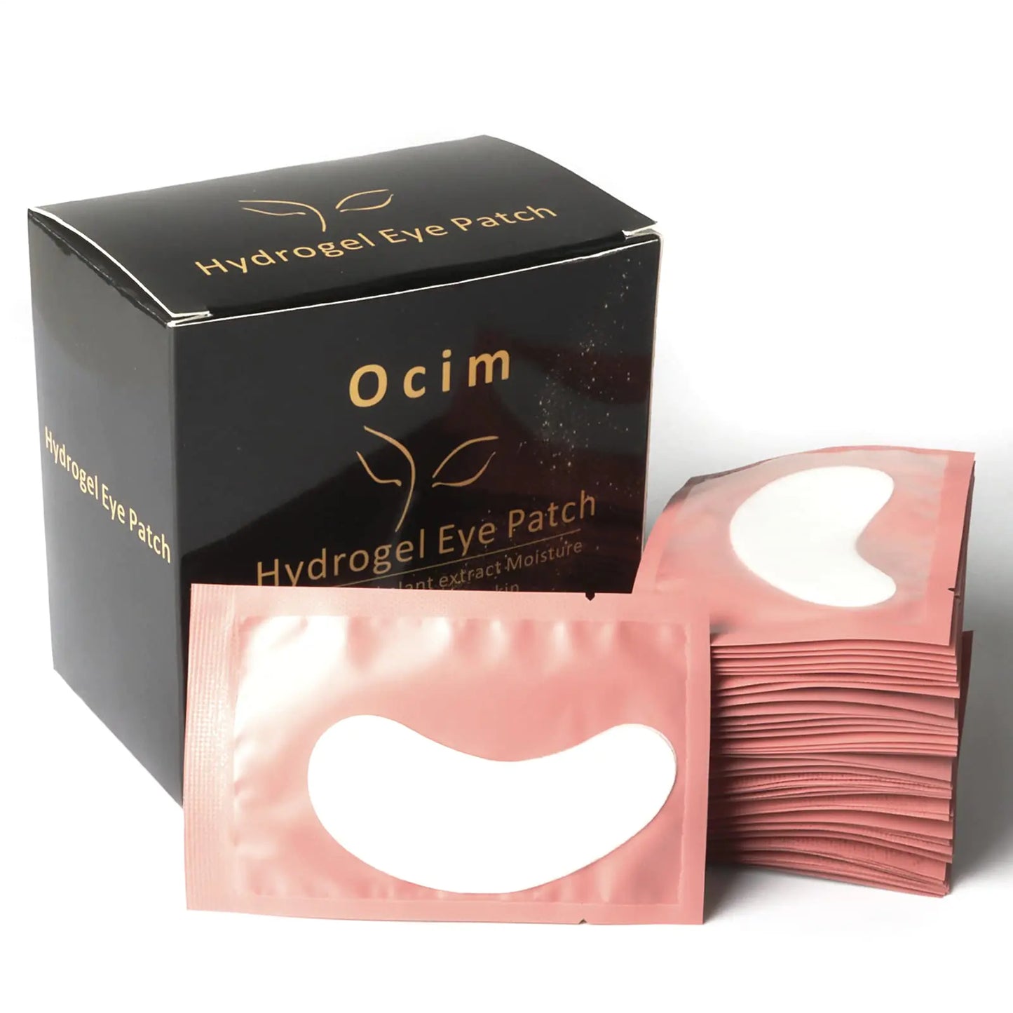 Ocim 100 Pairs Gel Pads Lash Extensions Eye Lash Pads Hydrogel Patches for Eyelash Extension