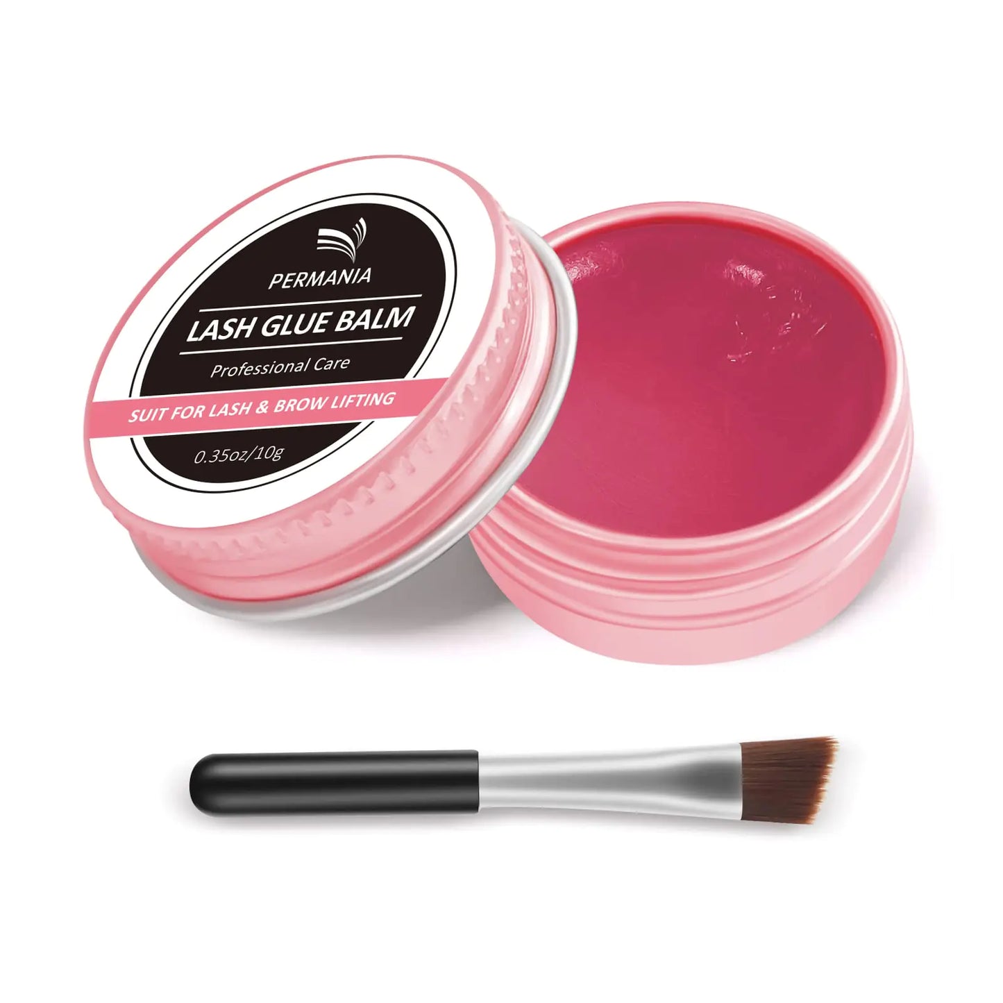 PERMANIA Lash Lift Balm New Eyelash Lifting Adhesive,0.35oz/10g Lash Lift Glue Strong Viscosity and Water Solubility for Lash Perm Kit (Strawberry)