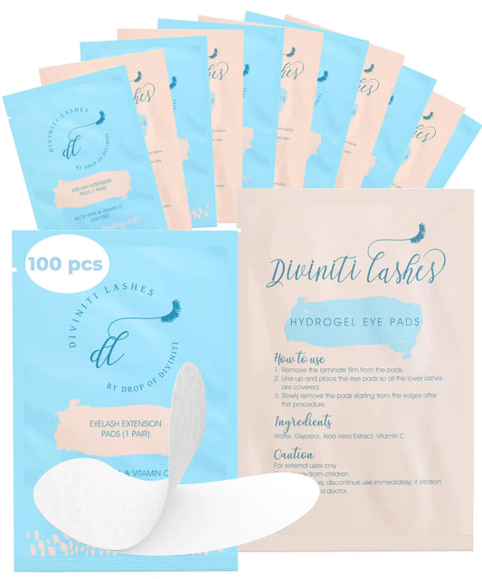 100 Pairs Under Eye Gel Pads Lash Extensions - Para Pestañas - DiviniTi