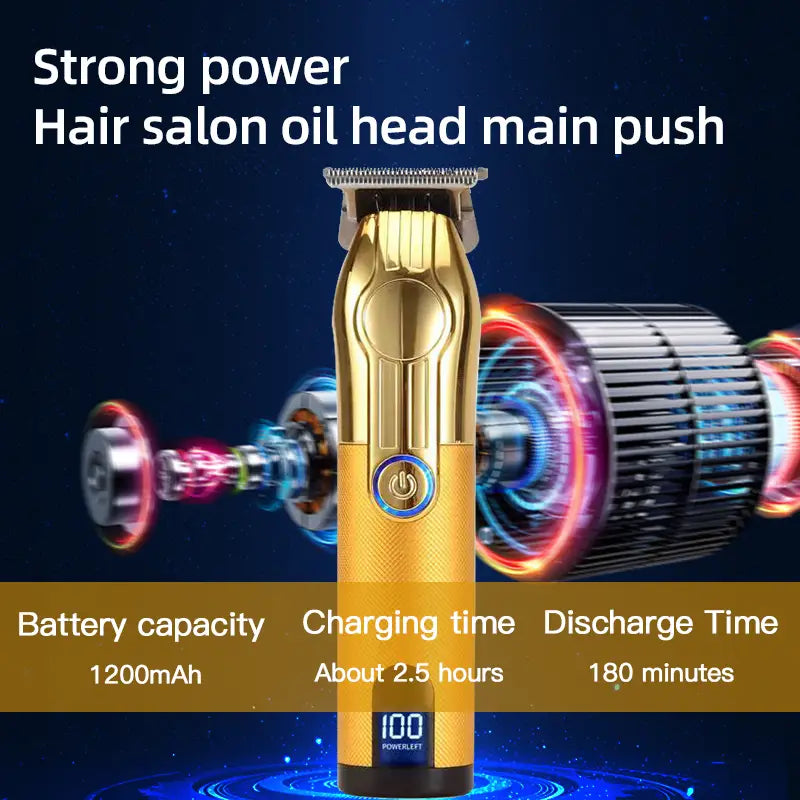 Cordless Rechargeable Professional Hair Clippers for Men