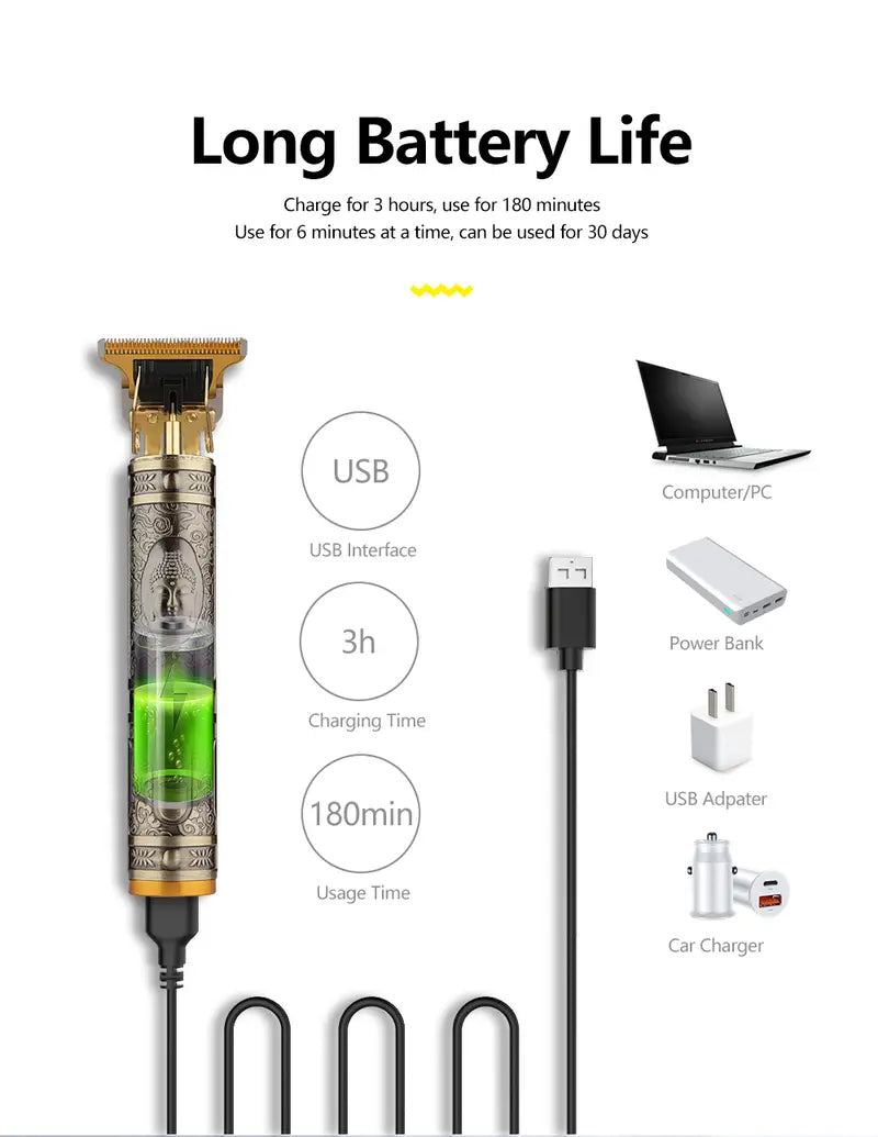 Vintage T9 Electric Hair Clipper for Professional Barbers