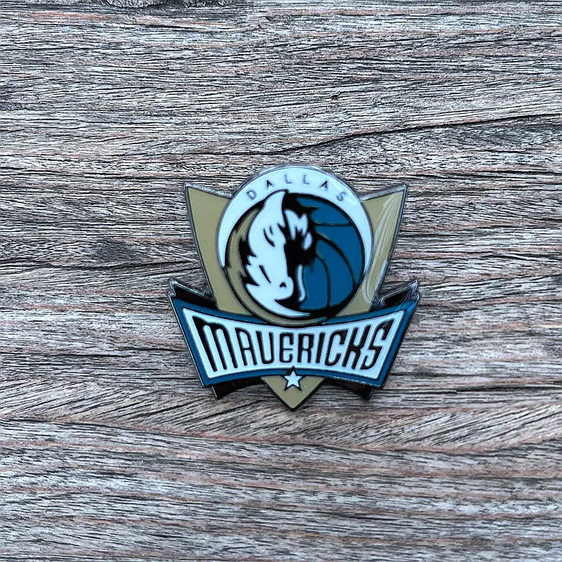 NBA Team Badge Pins - Lakers, Warriors, Bucks, Nets, Clippers