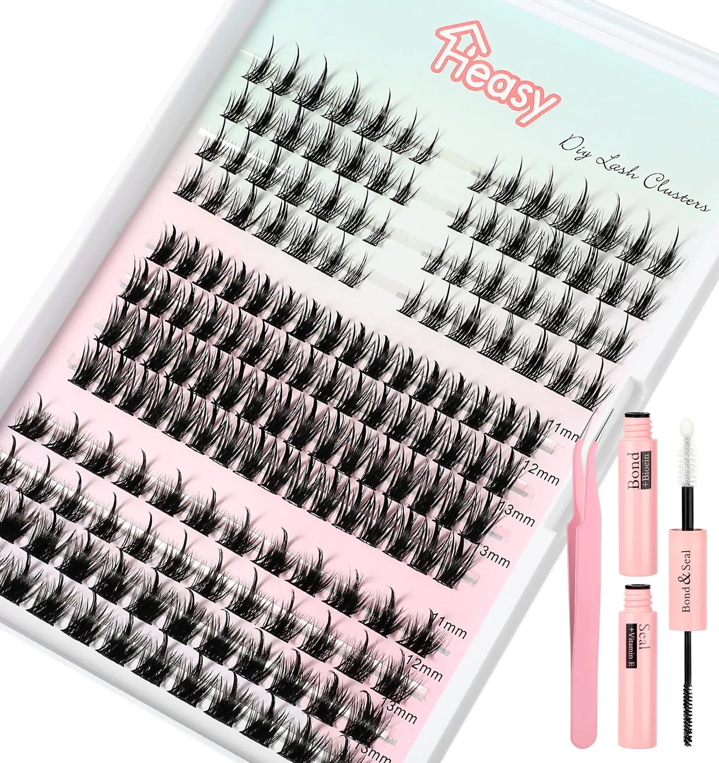 Manga Lash Clusters Anime Lash Clusters 168Pcs Manhua Lashes Cluster 3 Styles Wispy Natural Lash Clusters Cosplay Lashes Korean Lashes DIY with Applicator Black