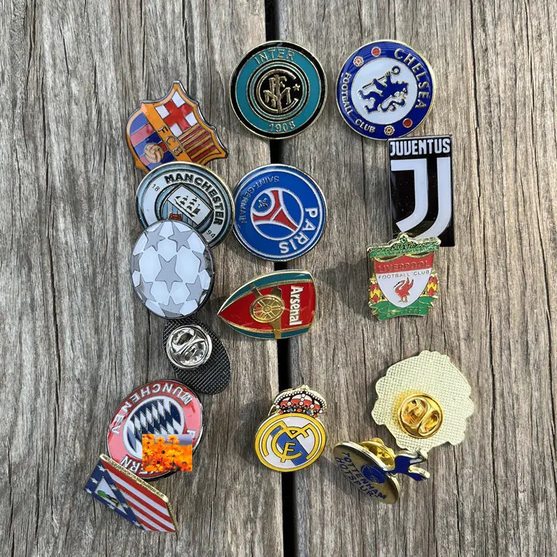 NBA Team Badge Pins - Lakers, Warriors, Bucks, Nets, Clippers