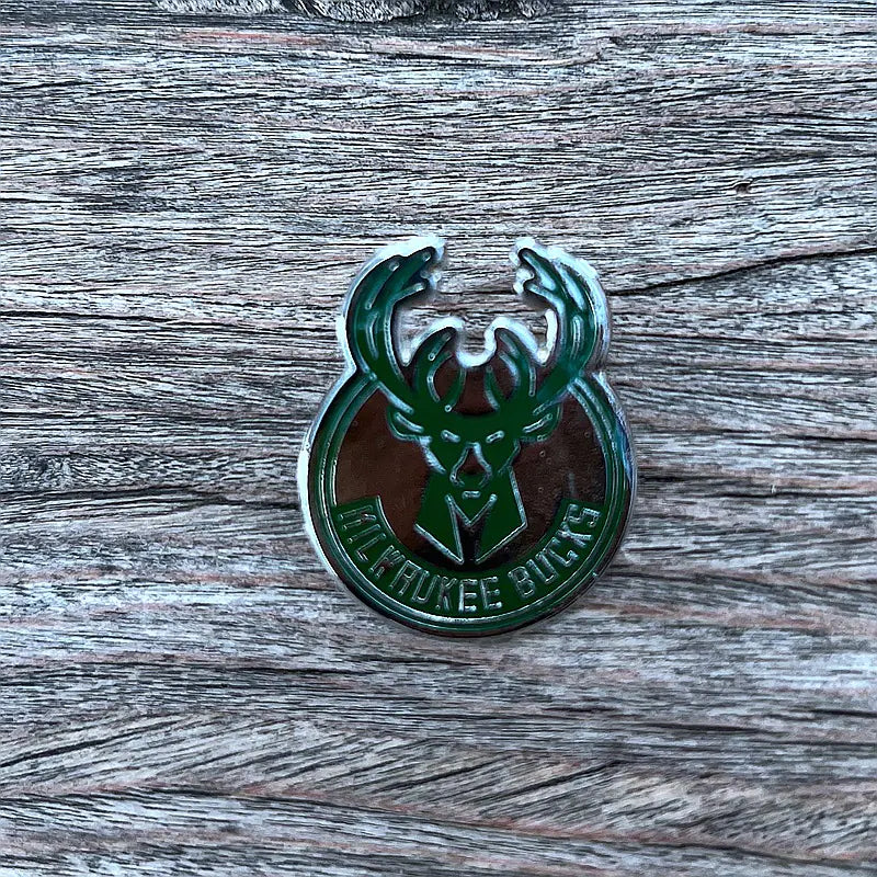 NBA Team Badge Pins - Lakers, Warriors, Bucks, Nets, Clippers