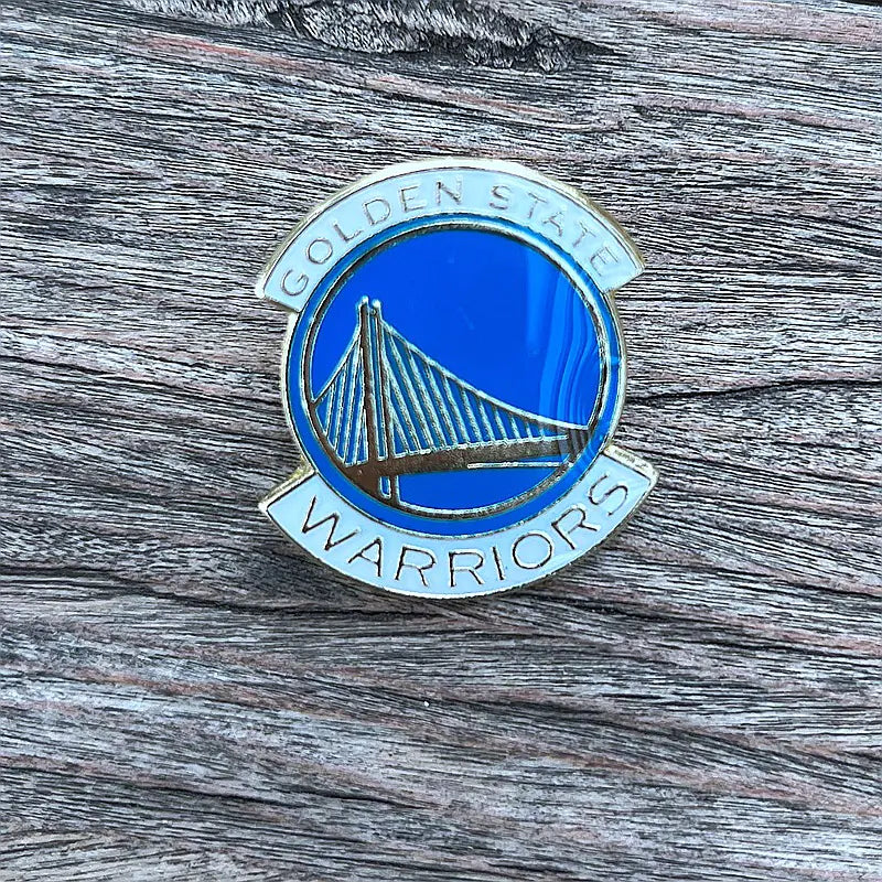 NBA Team Badge Pins - Lakers, Warriors, Bucks, Nets, Clippers