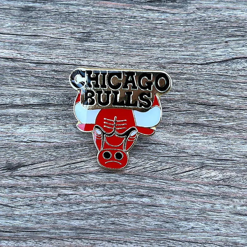 NBA Team Badge Pins - Lakers, Warriors, Bucks, Nets, Clippers