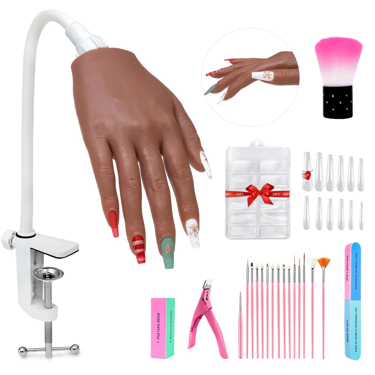 Veikmv Nail Silicone Practice Hand set