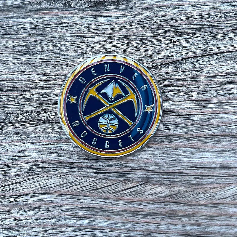 NBA Team Badge Pins - Lakers, Warriors, Bucks, Nets, Clippers