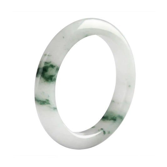 BJIMIDTI 100% Genuine Burma Jade Band Ring Natural A Grade Green Jade Rings for Women Real Good Luck Wealth Jadeite Jade Ring Jewelry Gifts for WomenGreen ThinSize 7