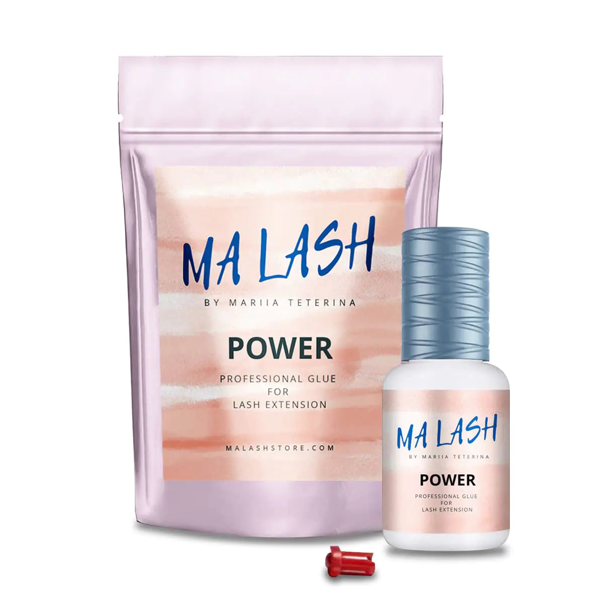 MA LASH Power Eyelash Extension Adhesive Glue - 0.17fl.oz / 5ml - Ultra-Fast 1-Second Drying Time - 8 Weeks Retention - Professional-Grade Black