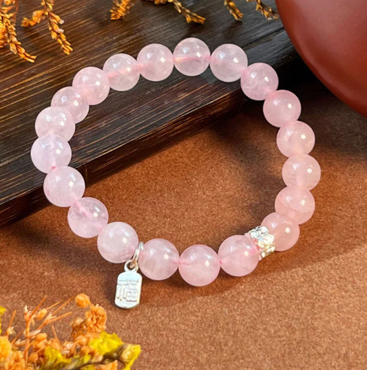 Single Circle Quartz Jade Strawberry Crystal Necklace