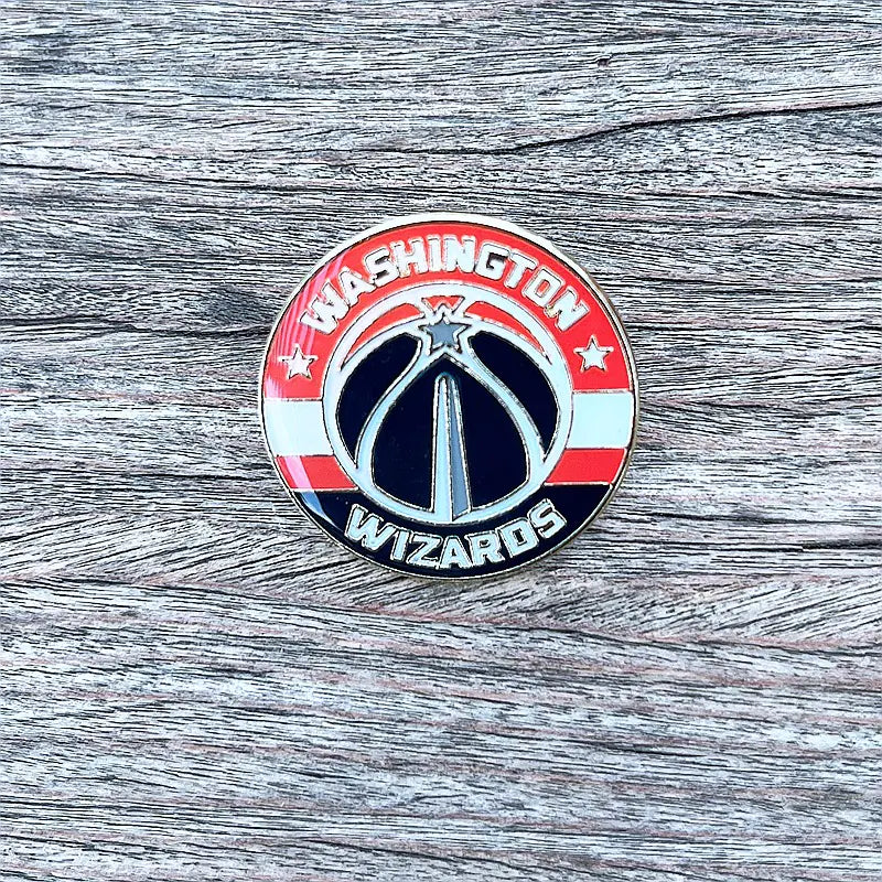 NBA Team Badge Pins - Lakers, Warriors, Bucks, Nets, Clippers