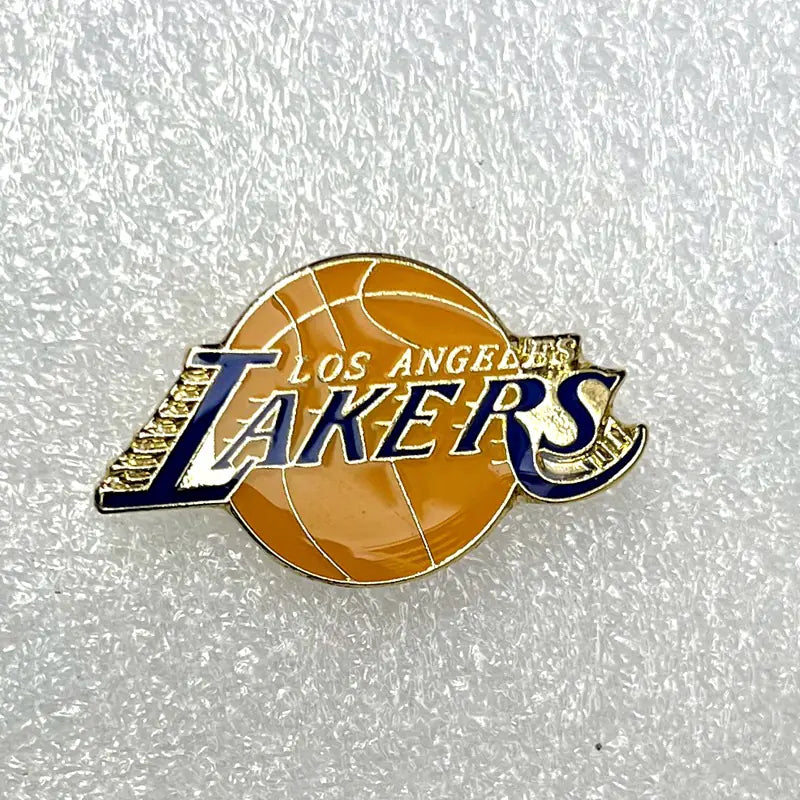 NBA Team Badge Pins - Lakers, Warriors, Bucks, Nets, Clippers