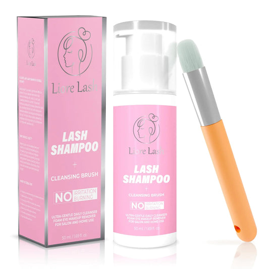 LIORE LASH Eyelash Extension Shampoo + Brush/Gentle Foam Cleanser 50ml