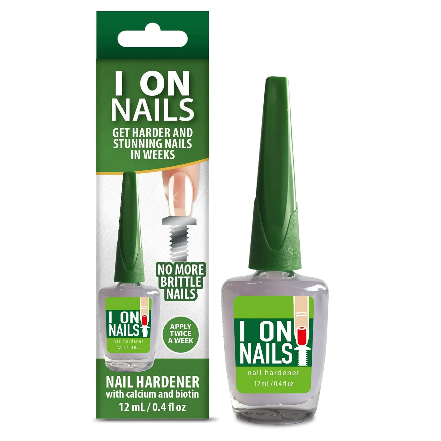 Generic I On Nails Hardener with Calcium Biotin Longer Stronger No More Brittle Nails Base Coat Clear