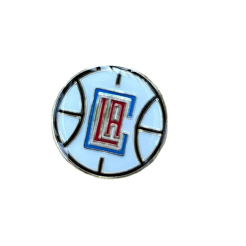 NBA Team Badge Pins - Lakers, Warriors, Bucks, Nets, Clippers
