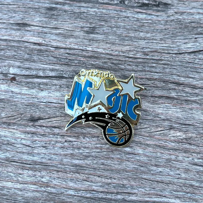 NBA Team Badge Pins - Lakers, Warriors, Bucks, Nets, Clippers